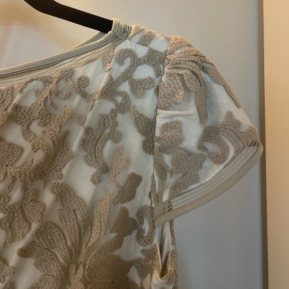 Elegant Beige Lace Dress - Picture 3 of 5